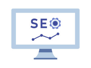 SEO対策の成功を示すデータとグラフのイメージ SEO対策を成功に導くデータ分析とグラフを表示したイメージ